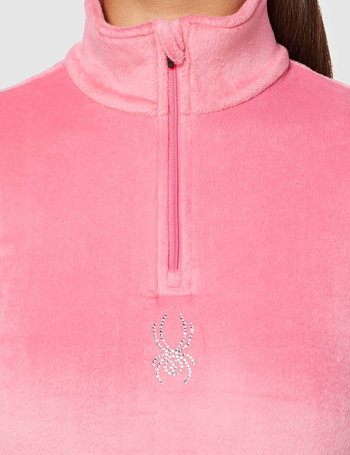 Spyder Womens Shimmer Bug Zip T-Neck