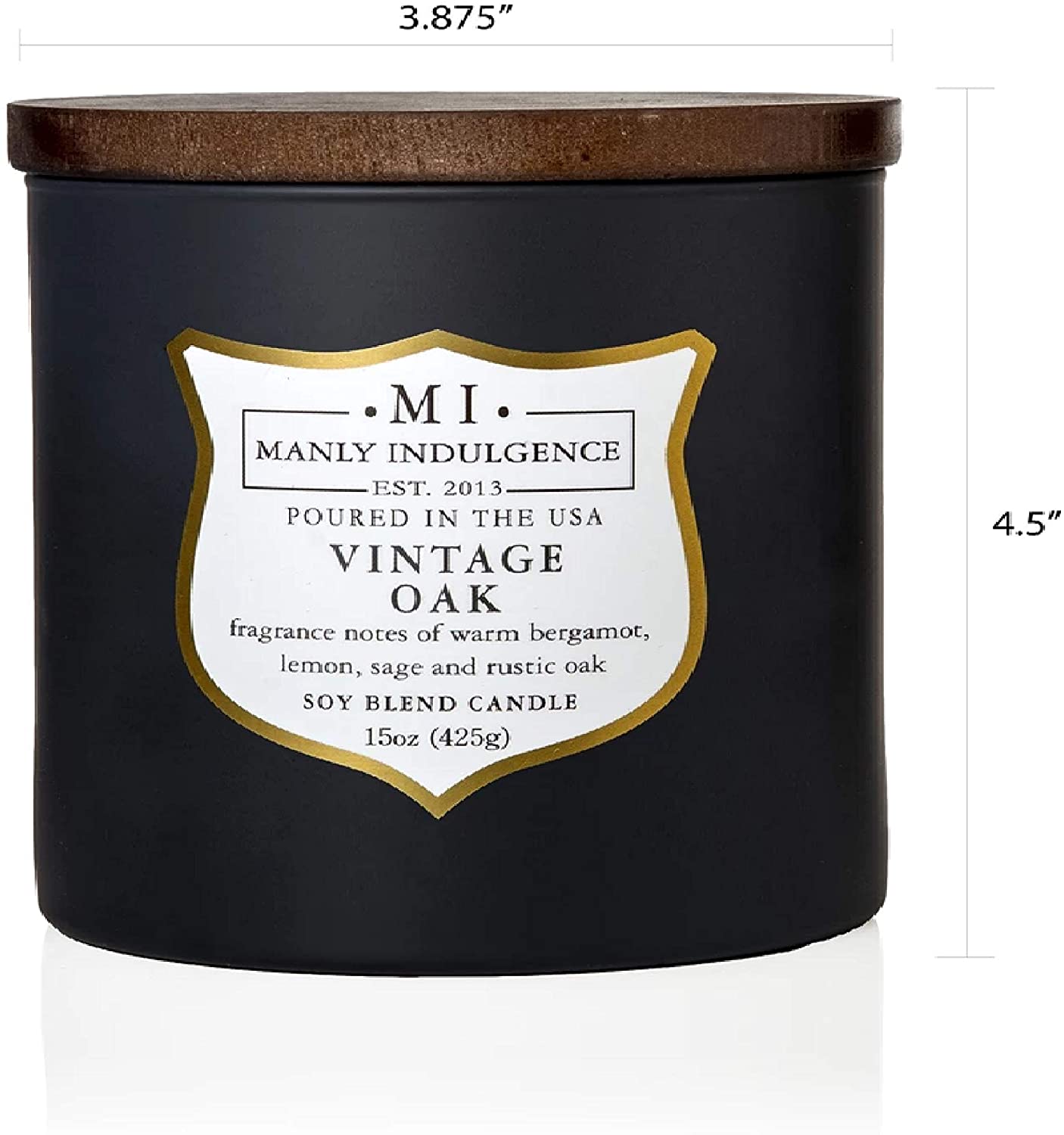 Manly Indulgence Sea Salt & Ginger Scented Jar Candle, 15 Oz, White