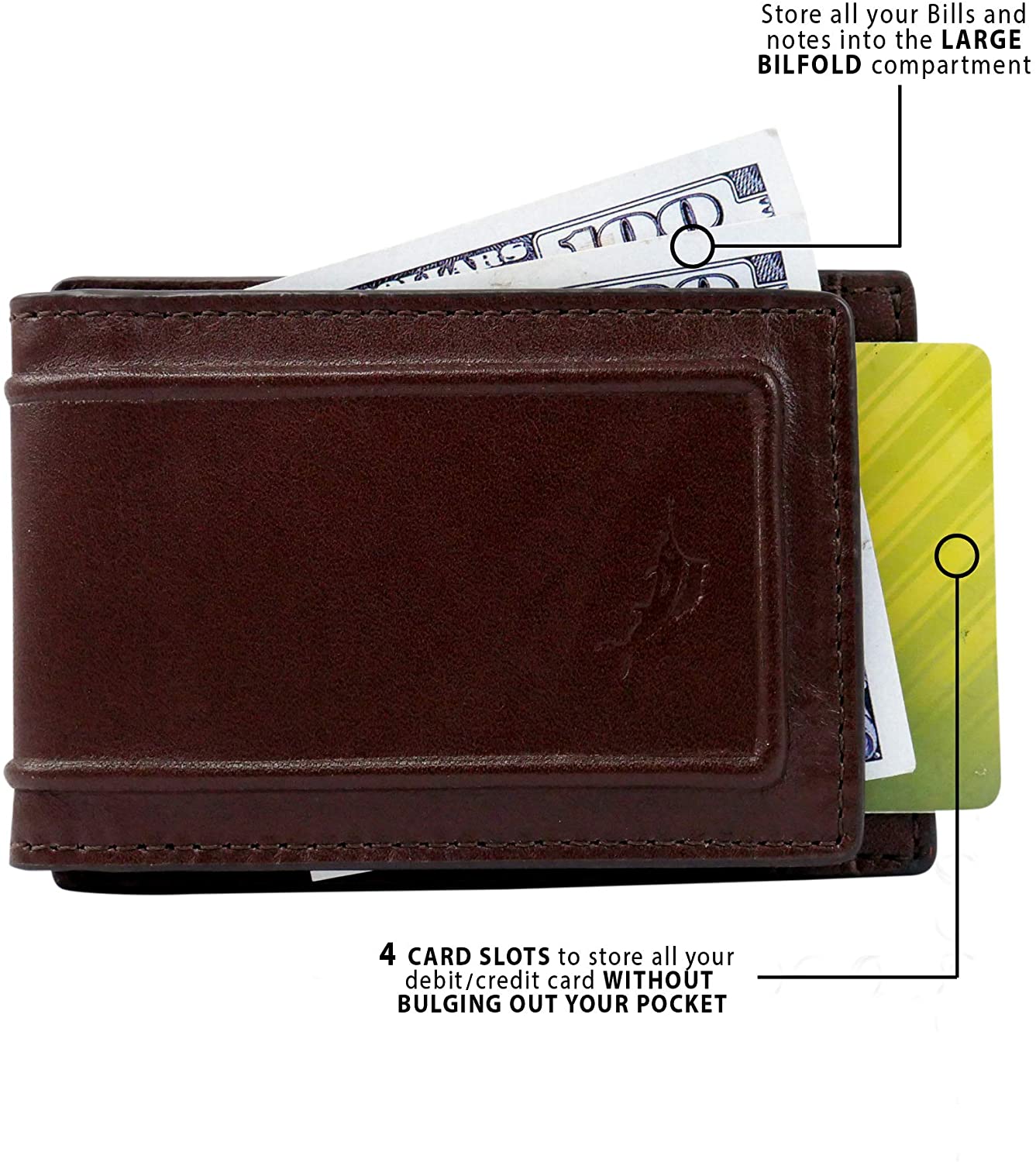 Tommy Bahama Men's 100% Leather Slim Card Case Carrier Wallet