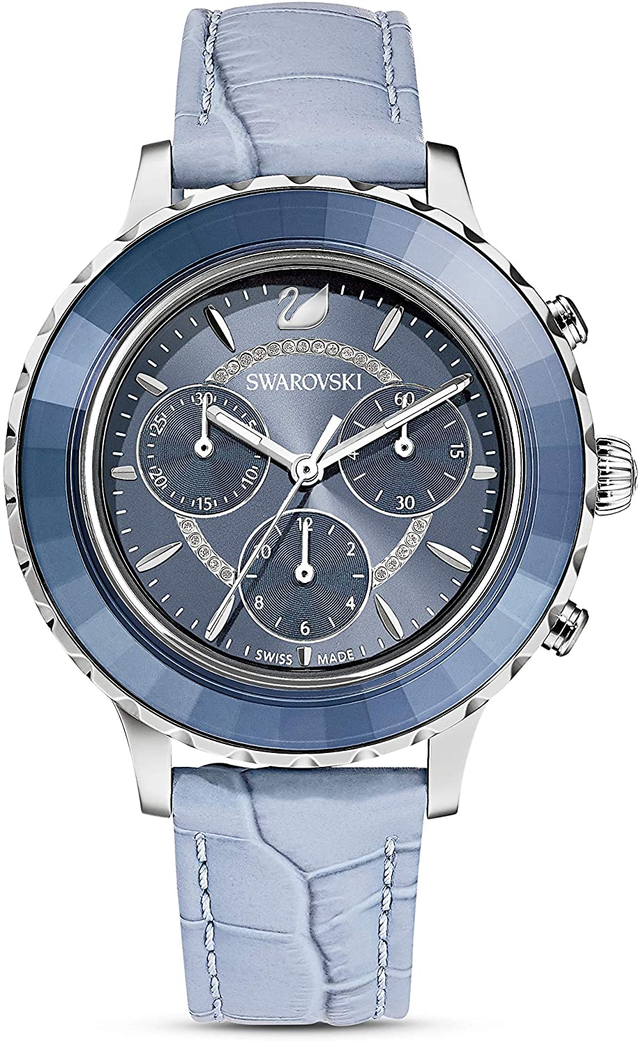 SWAROVSKI Women's Octea Lux Chrono Crystal Watch Collection, Leather Strap - JOY2ESpree