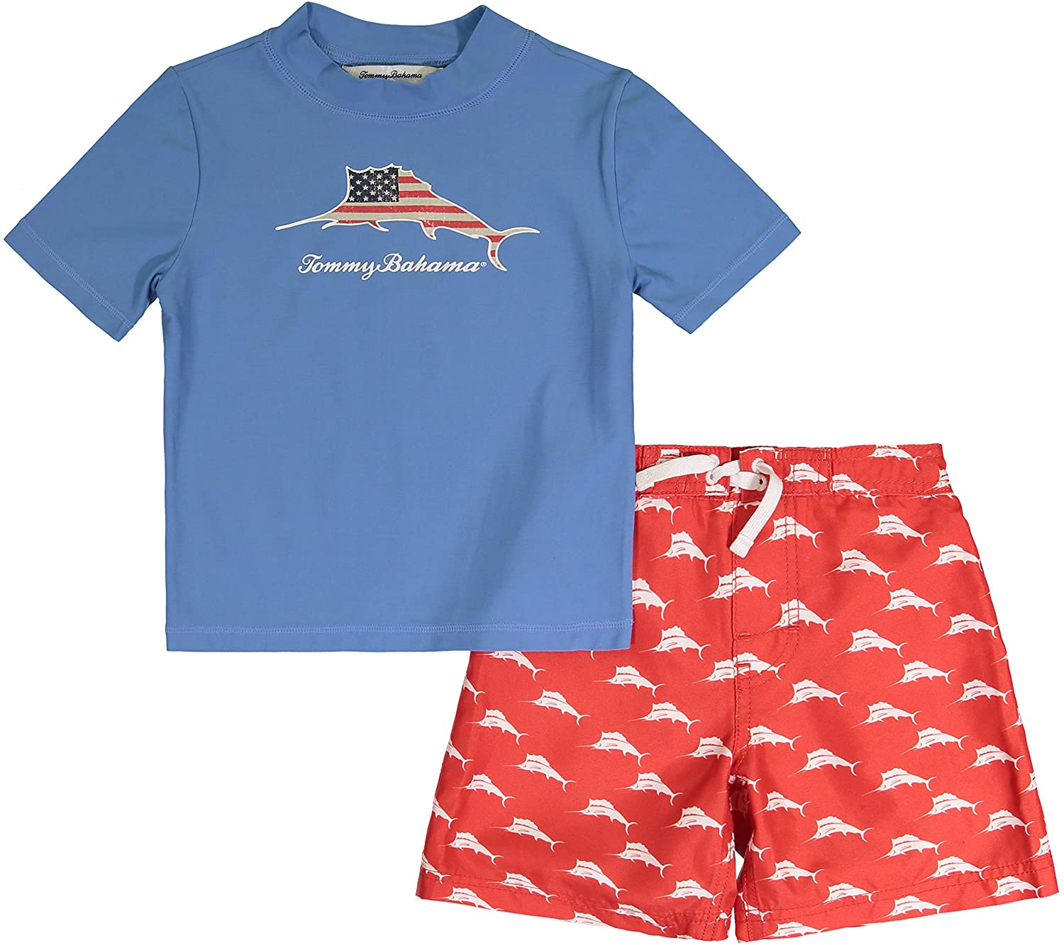 Tommy Bahama Boys' Rashguard and Trunks Swimsuit Set