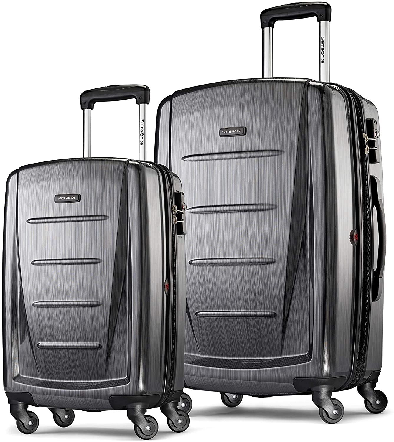 Samsonite Winfield 2 Hardside Expandable Luggage with Spinner Wheels, Charcoal, Checked-Large 28-Inch