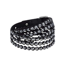 
                        
                          Cargar imagen en el visor de la galería, SWAROVSKI Women's Leather Look Crystal Power Bracelet Collection - JOY2ESpree
                        
                      