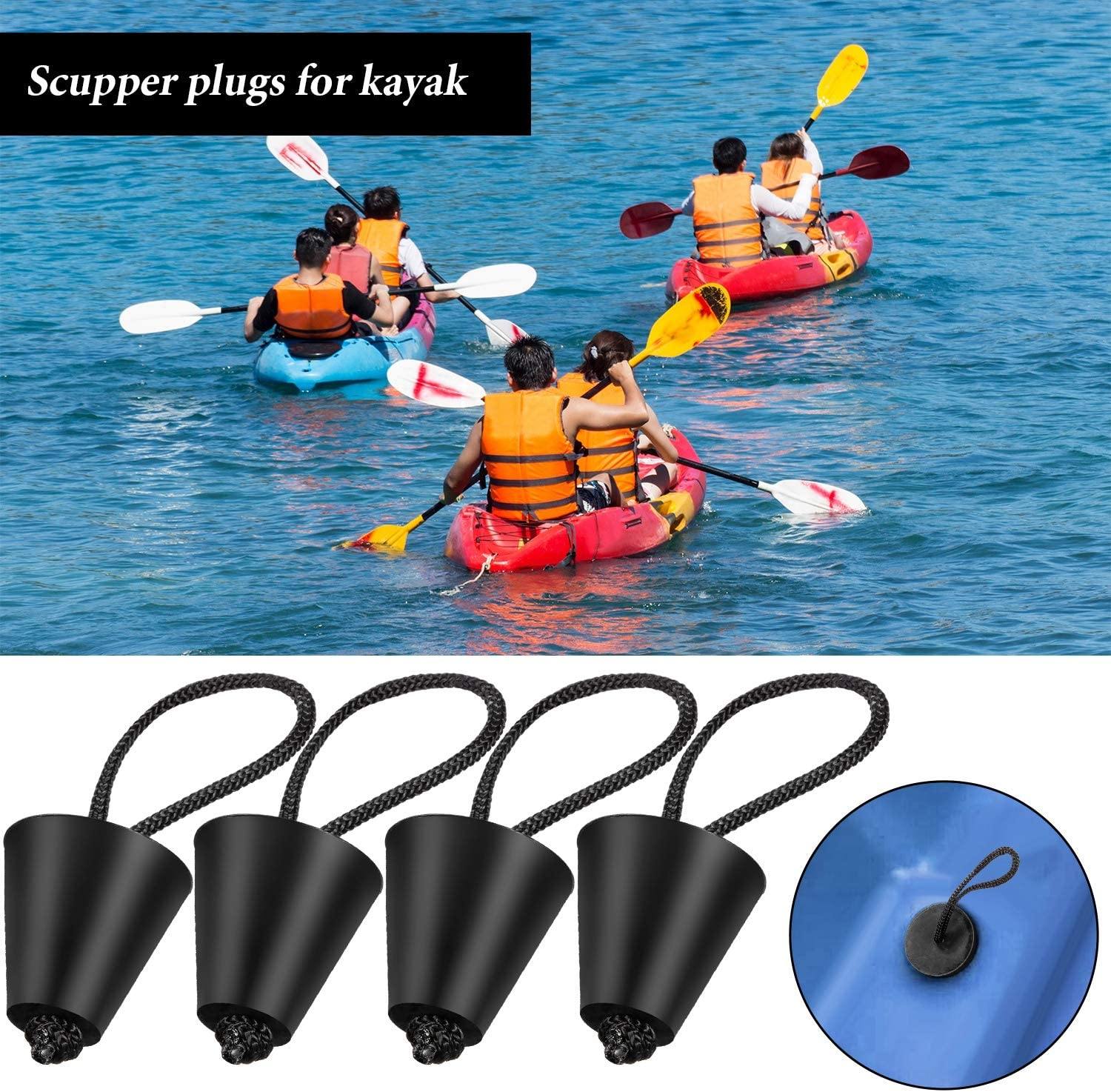 12 Packs Universal Kayak Scupper Plug Kit for Native Kayaks Hobie Kayaks Wilderness Systems Kayaks Perception Kayaks and More