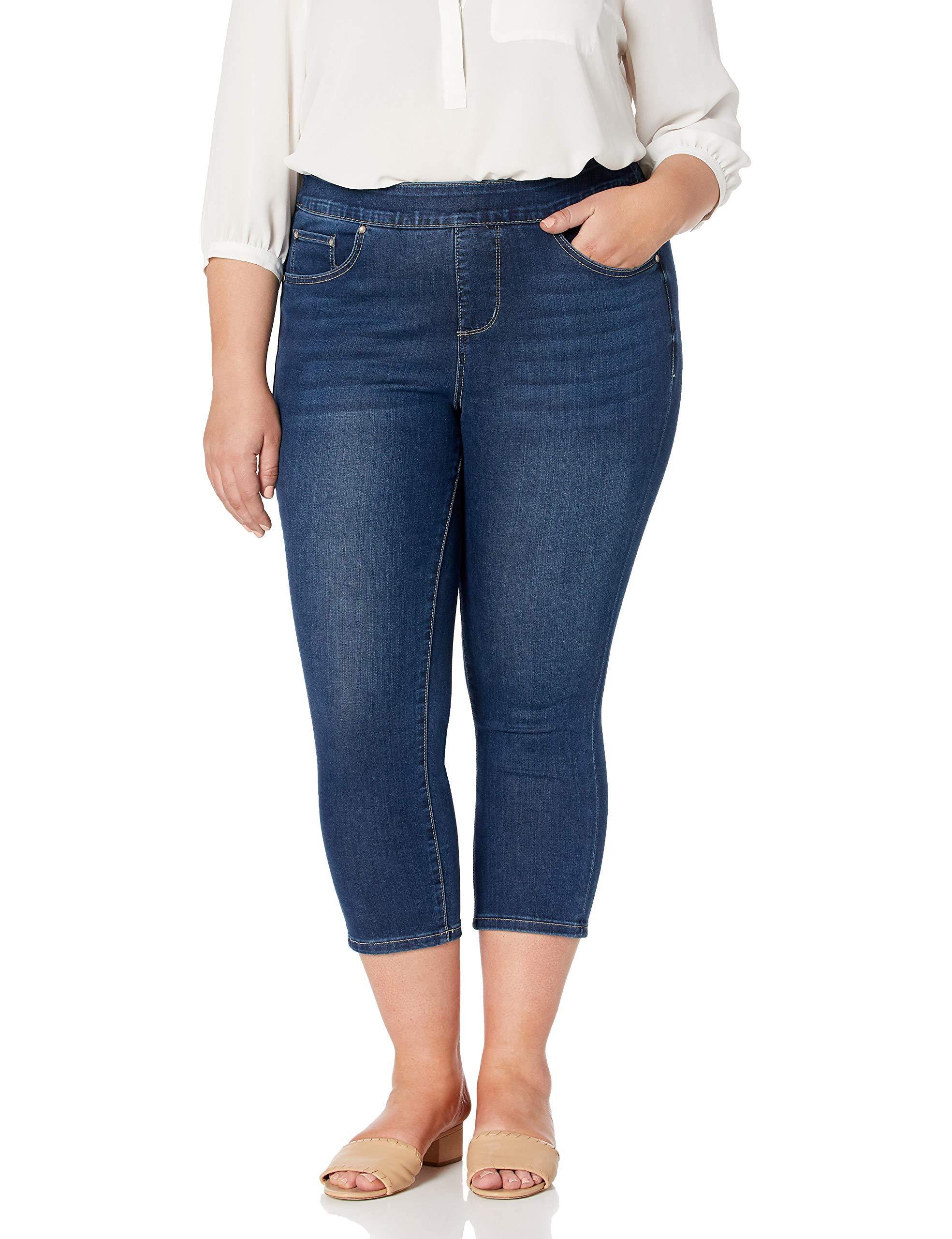 Jag Jeans Women's Plus Size Maya Skinny Pull on Crop Jean