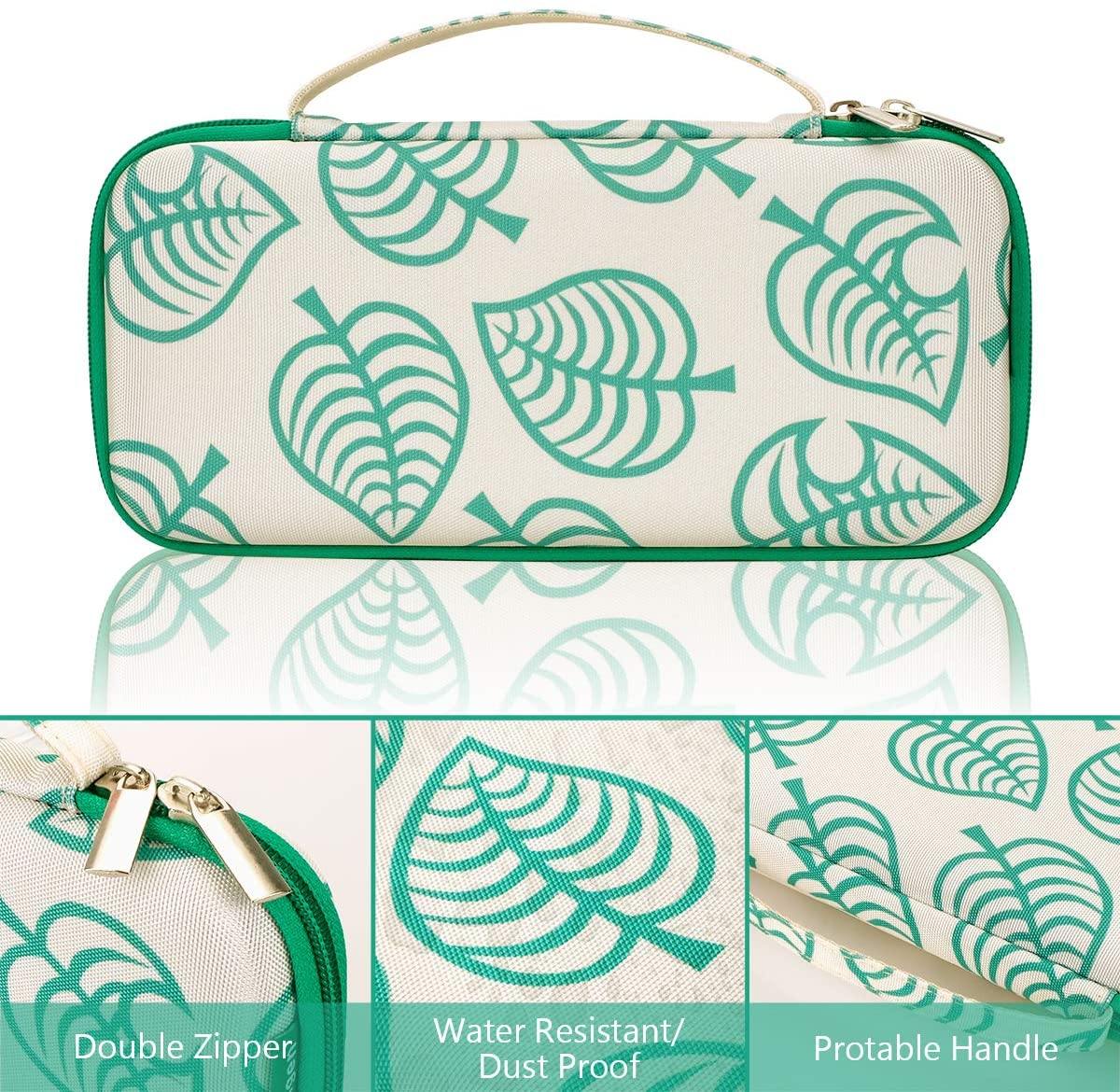 Carrying Case for Nintendo Switch,Travel Carry Cover Hard Shell Storage for Leaf Crossing NS Console and Accessories - JOY2ESpree