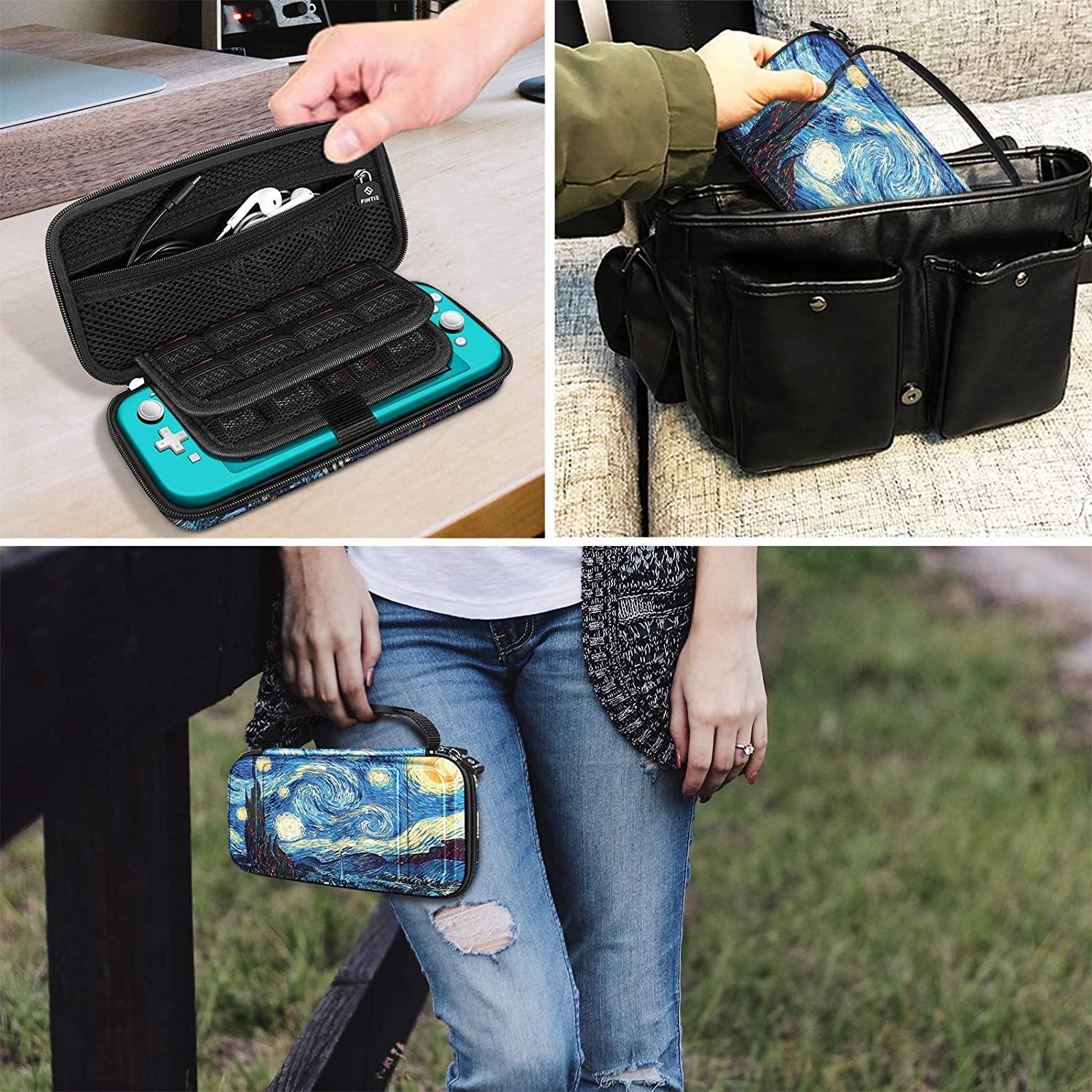 Fintie Carry Case for Nintendo Switch Lite 2019 - [Shockproof] Hard Shell Protective Cover Bag with 15 Game Card/2 Micro SD Card Slots - JOY2ESpree