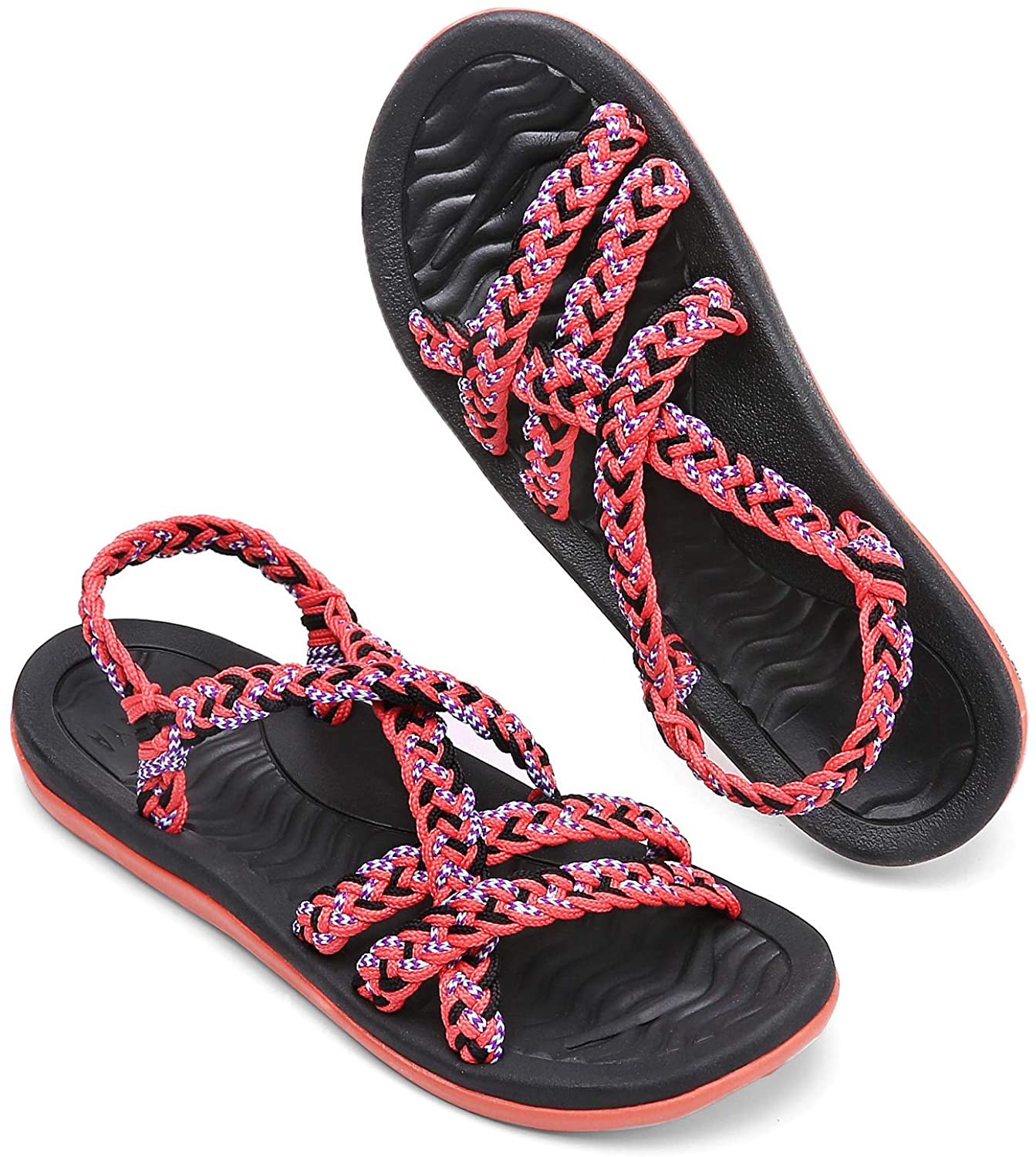 MEGNYA Women's Comfortable Walking Sandals with Arch Support Waterproof for Walking/Hiking/Travel/Wedding/Water Spot/Beach