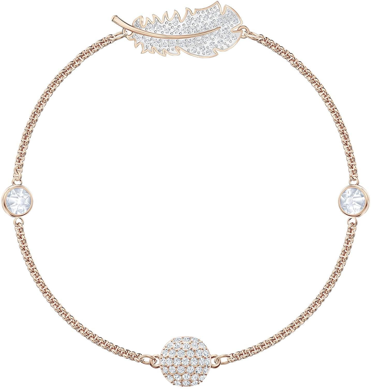 Swarovski Women's Symbols Evil Eye, Flower, Feather, Moon, Heart, Lucky Charm, Faith, Dragonfly Crystal Bracelet Collection - JOY2ESpree
