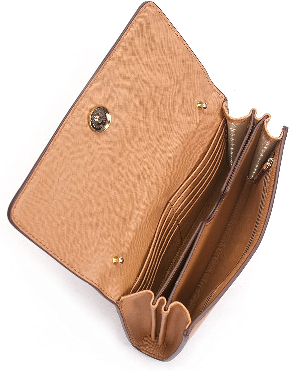 Korvara Small Crossbody Purse with Detachable Strap - Vegan Saffiano Leather Envelope Wallet for Women