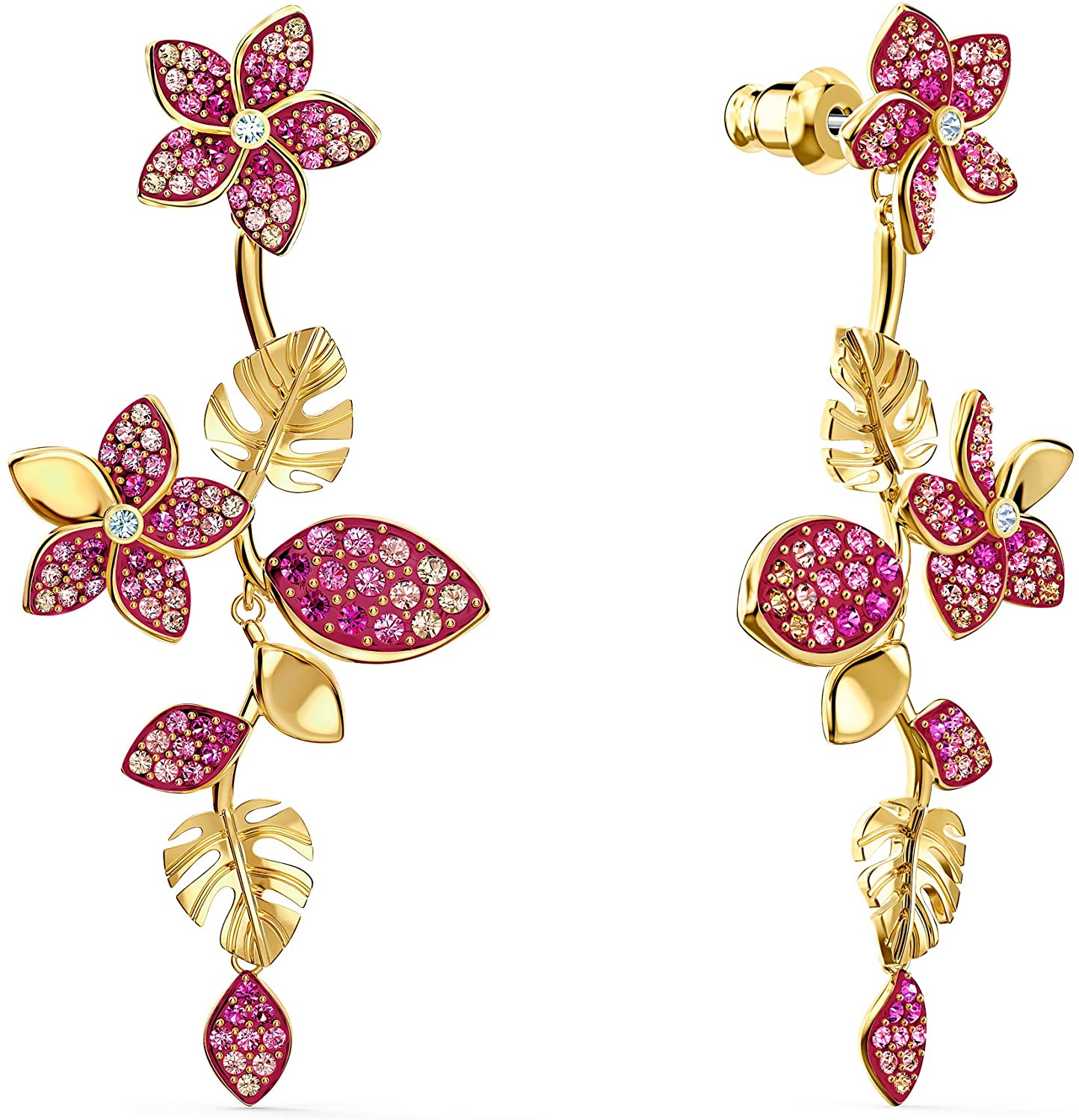 SWAROVSKI Women's Tropical Flower Pink Crystal Jewelry Collection - JOY2ESpree