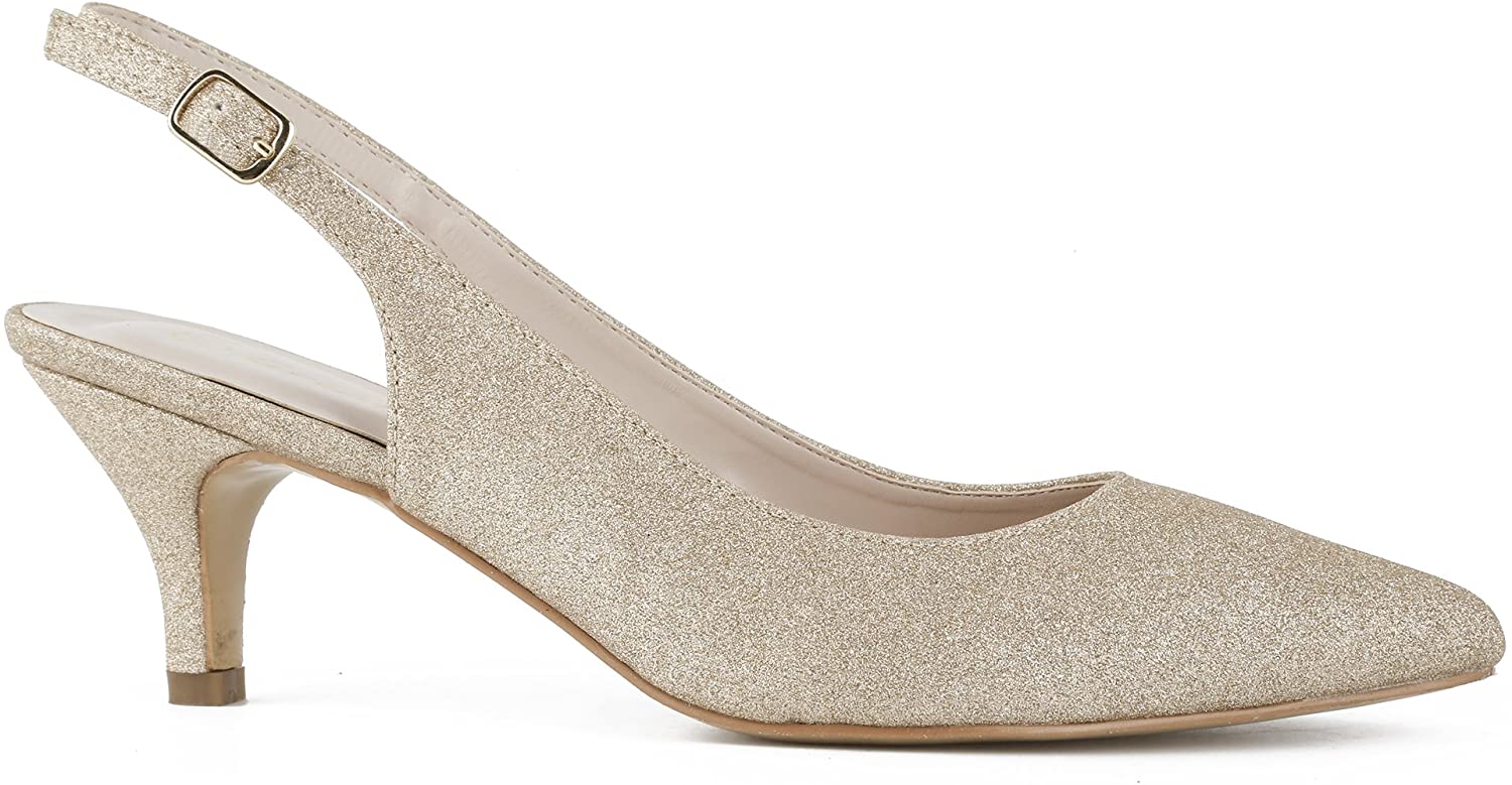Greatonu Womens Slingback Dress Pump