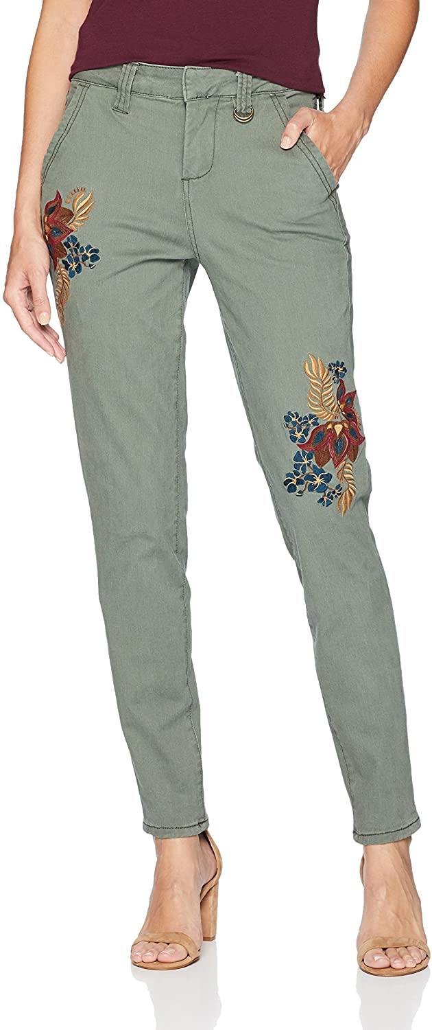 Jag Jeans Women's Dana Chino Pant with Embroidery