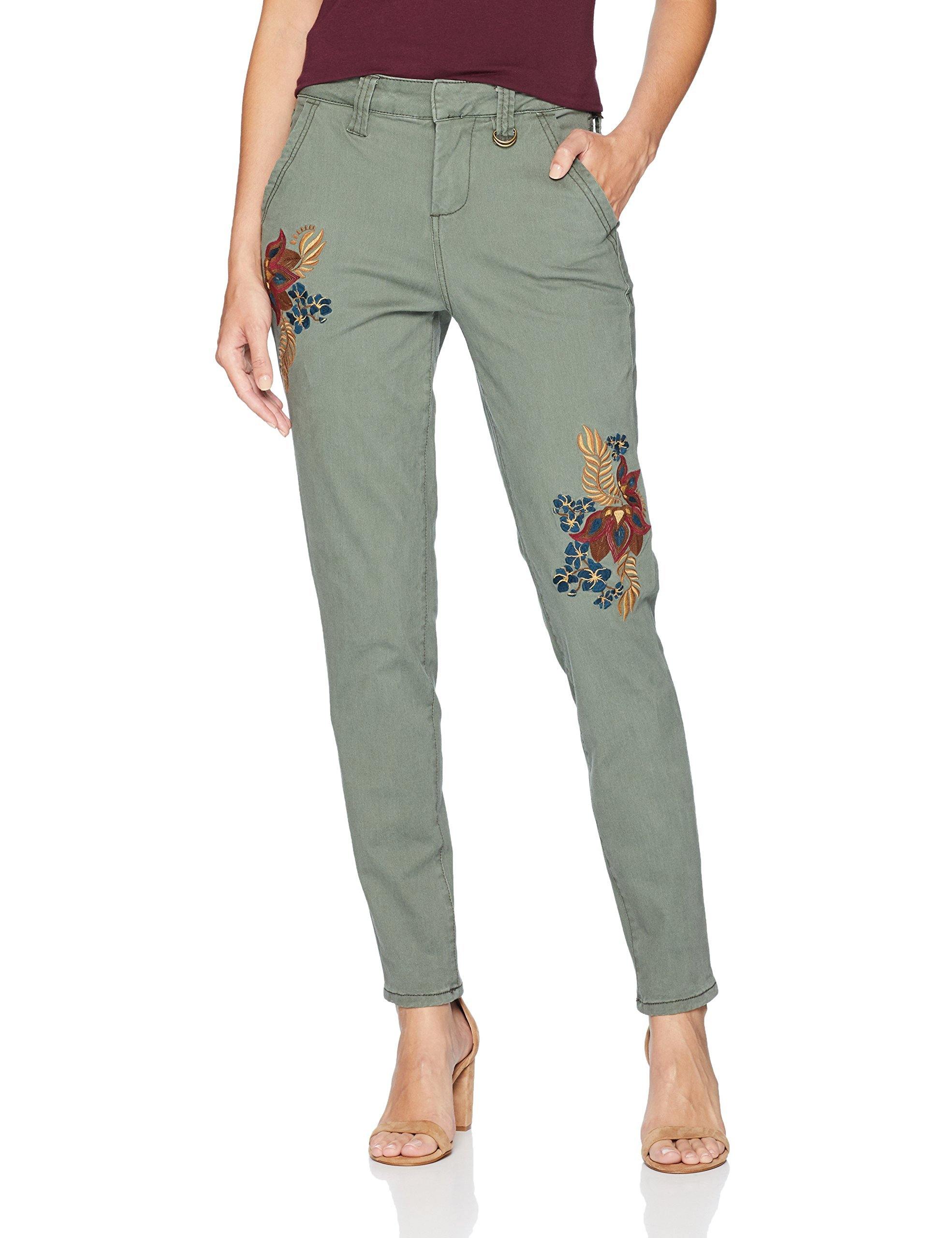 Jag Jeans Women's Dana Chino Pant with Embroidery