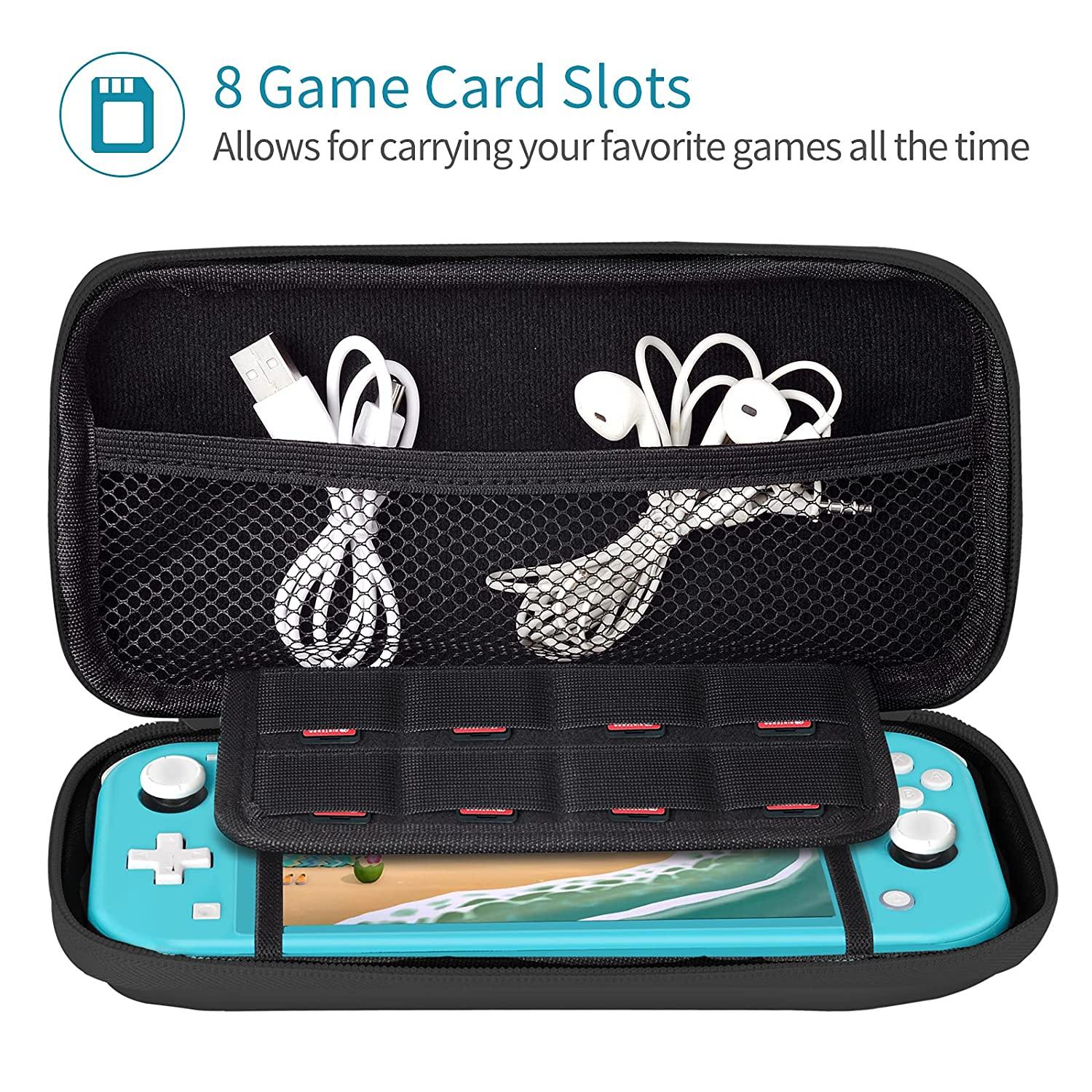 CoBak Carrying Case for Nintendo Switch Lite - with 1 Screen Protector, 1 Grip Case and 4 Thumb Grip Caps. - JOY2ESpree