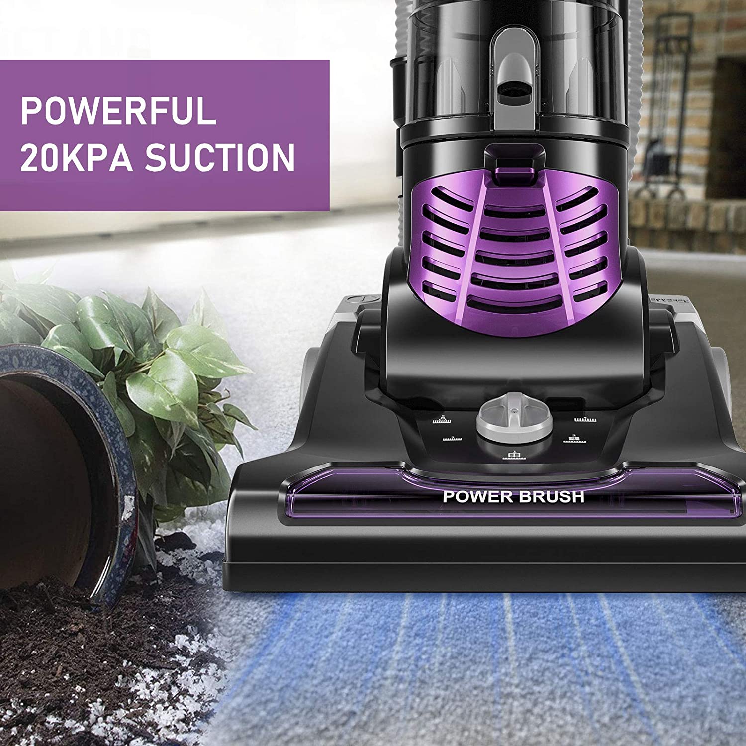 MOOSOO Powerful Pet Upright Vacuum Cleaner, 1400W Powerful Suction and HEPA Media Filtration - JOY2ESpree