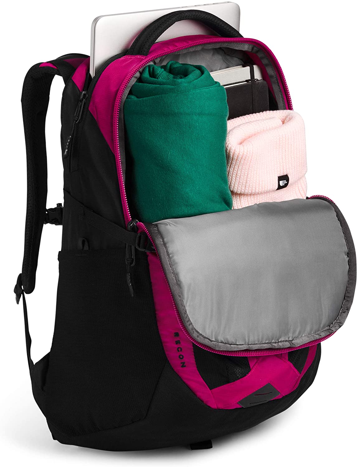 The North Face Women's Recon Backpack, TNF Black Heather/Silver Reflective, One Size