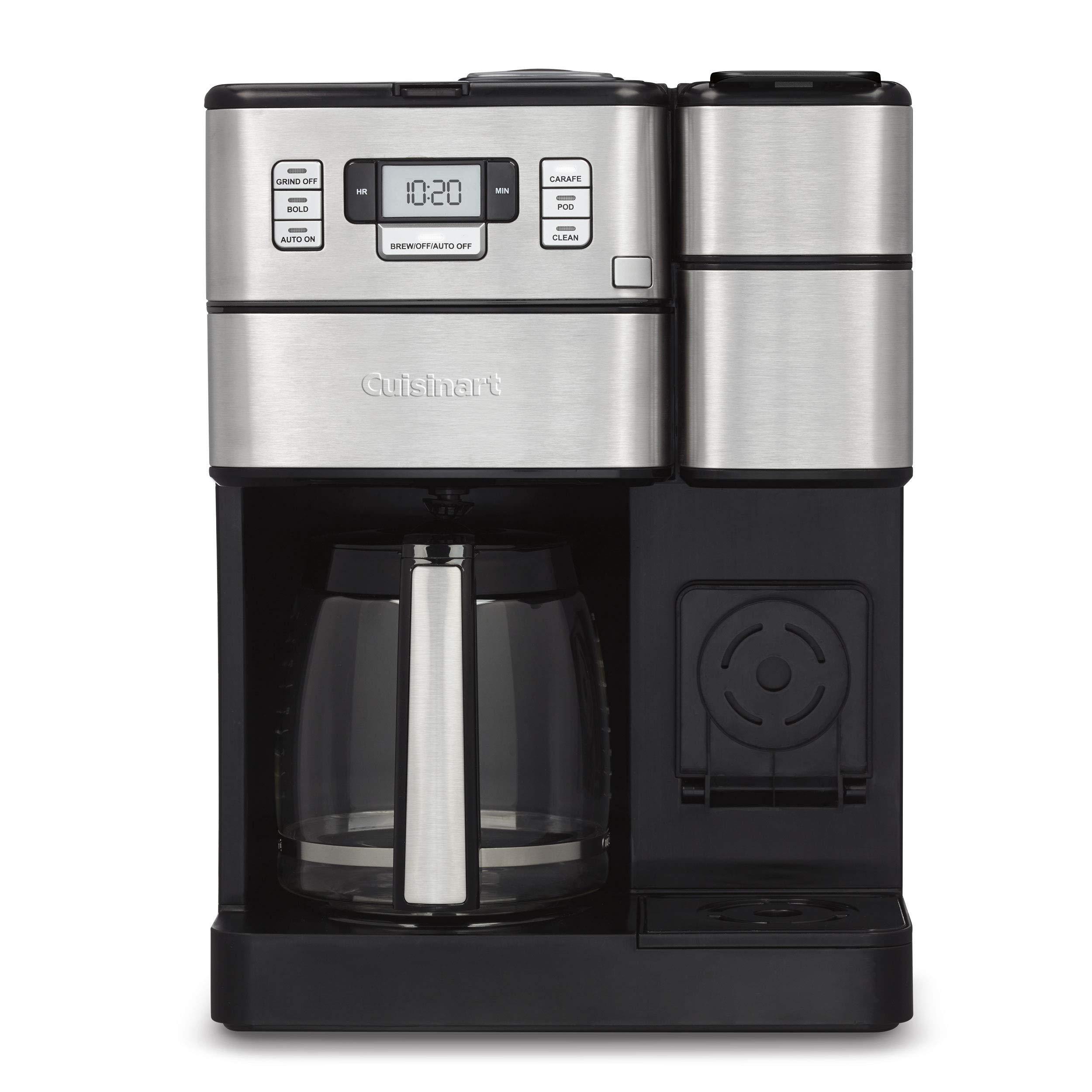 Cuisinart SS-GB1 Coffee Center Grind & Brew Plus Silver, 10.75"(L) x 11.73"(W) x 15.93"(H) - JOY2ESpree