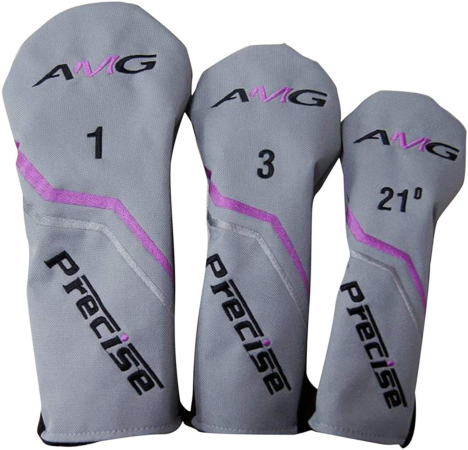 Precise AMG Ladies Womens Complete Golf Clubs Set Includes Driver, Fairway, Hybrid, 6-PW Irons, Putter, Stand Bag, 3 H/C's - Choose Color and Size! - JOY2ESpree