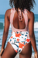 
                        
                          將圖片載入圖庫檢視器 CUPSHE Women's Striped Leafy One Piece Swimsuit
                        
                      