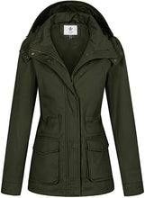 
                        
                          Load image into Gallery viewer, WenVen Women's Military Anorak Jacket Hoodie Lightweight Cotton Casual Coat - JOY2ESpree
                        
                      