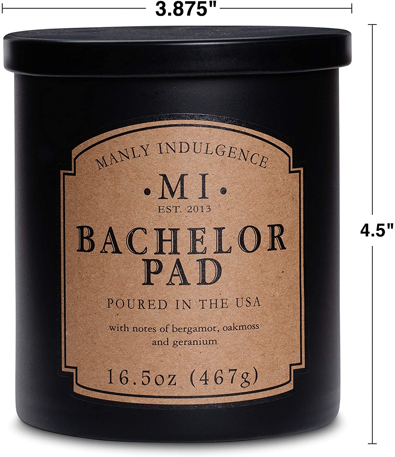 Manly Indulgence Sea Salt & Ginger Scented Jar Candle, 15 Oz, White