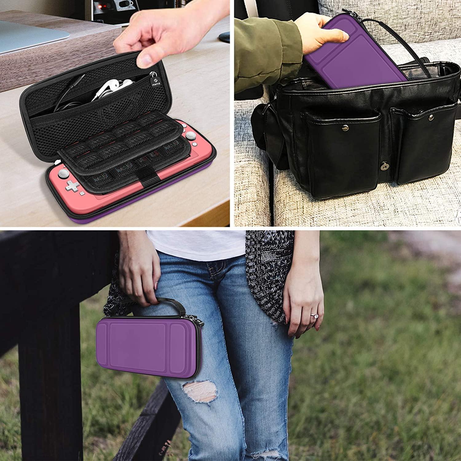 Fintie Carry Case for Nintendo Switch Lite 2019 - [Shockproof] Hard Shell Protective Cover Bag with 15 Game Card/2 Micro SD Card Slots - JOY2ESpree