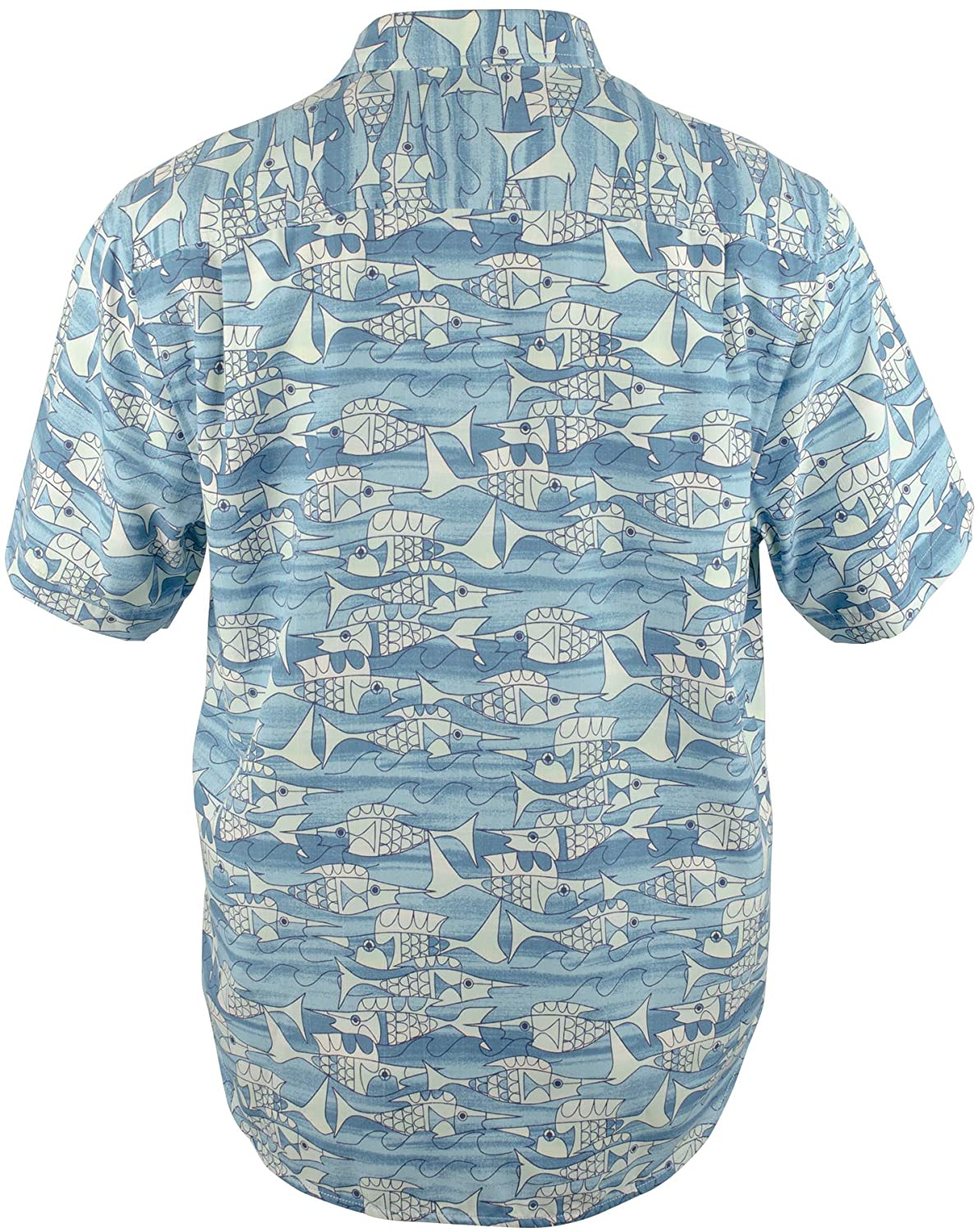 Tommy Bahama Blue Fish Bay Artist's Series Silk Camp Shirt