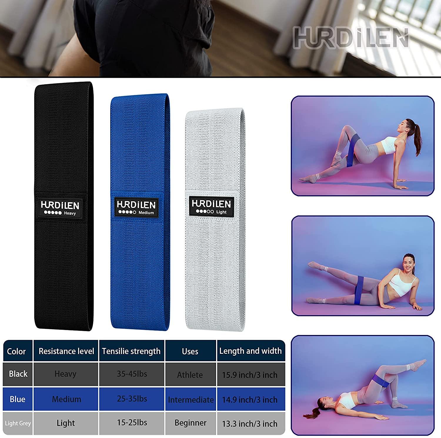 Hurdilen Resistance Bands Loop Exercise Bands - JOY2ESpree