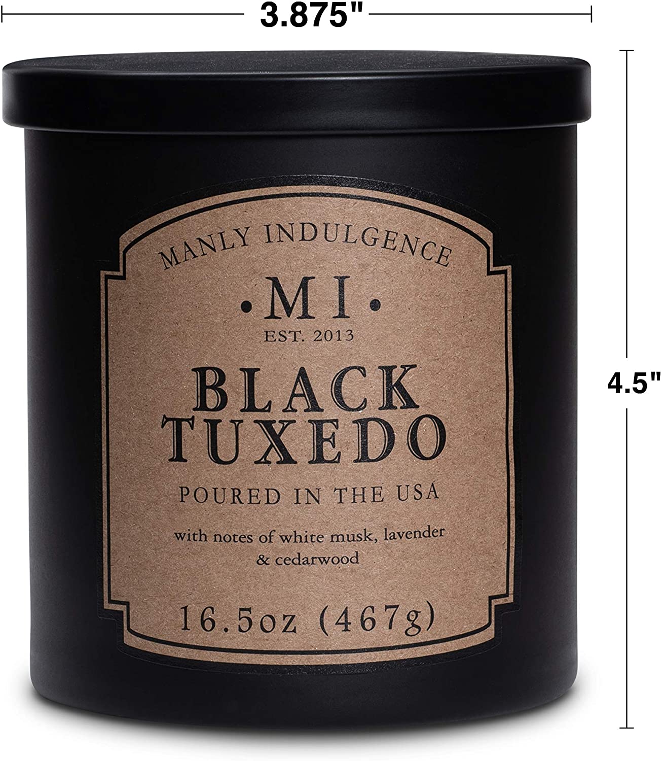 Manly Indulgence Sea Salt & Ginger Scented Jar Candle, 15 Oz, White