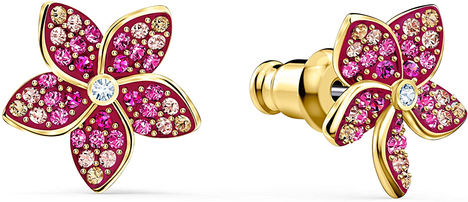 SWAROVSKI Women's Tropical Flower Pink Crystal Jewelry Collection - JOY2ESpree