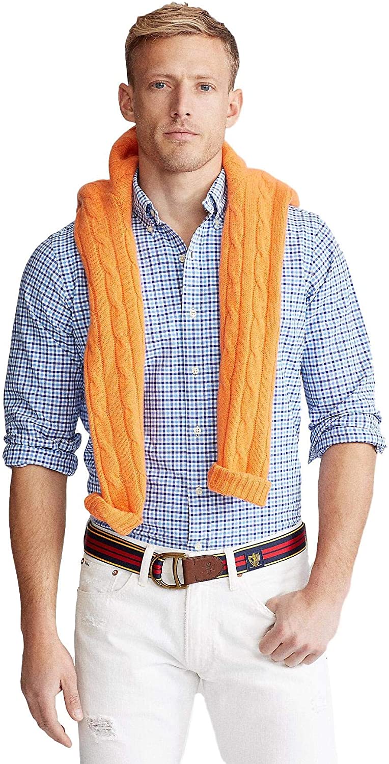 Ralph Lauren Mens Logo Button-Down Dress Shirt
