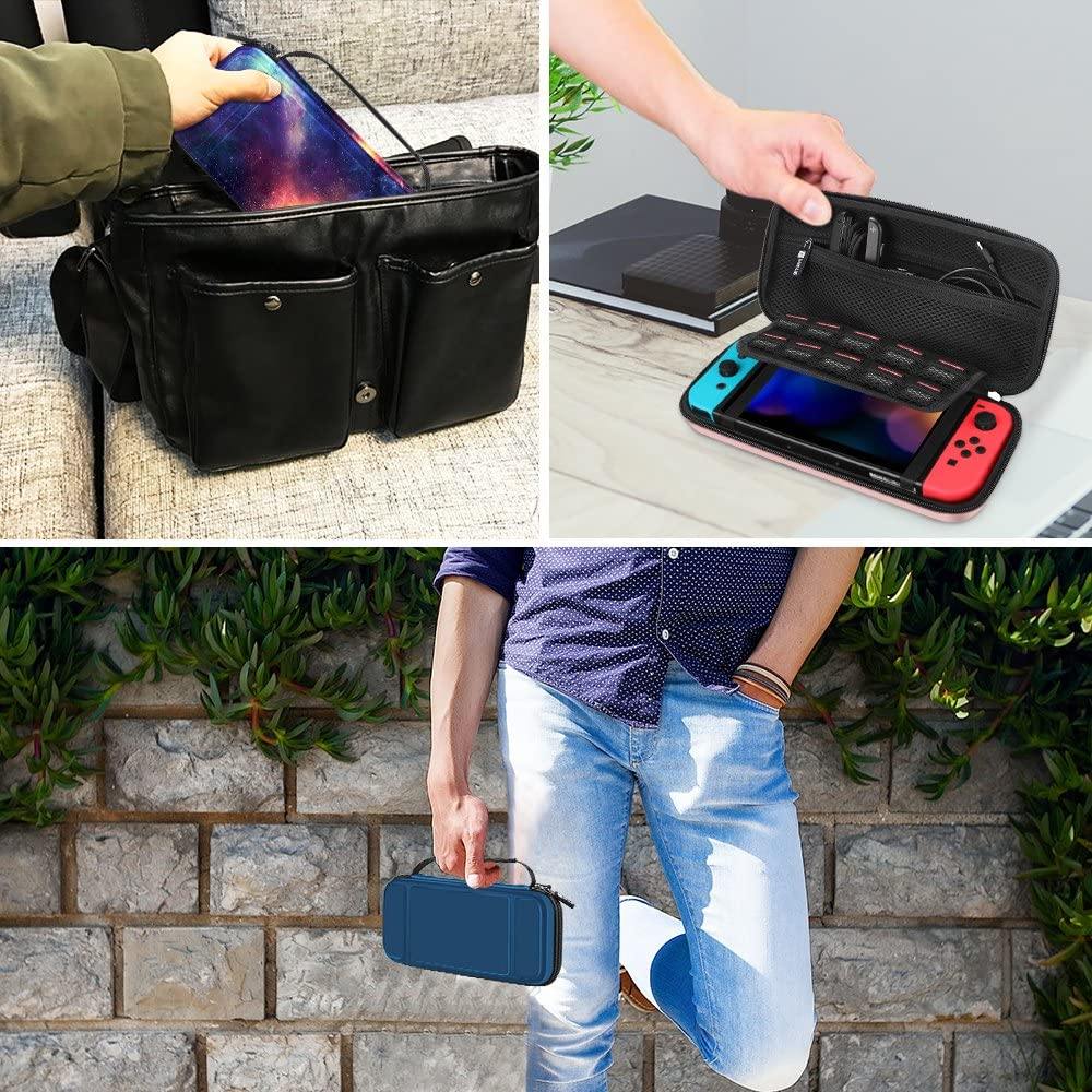 Fintie Carry Case for Nintendo Switch - [Shockproof] Hard Shell Protective Cover Travel Bag w/10 Game Card Slots - JOY2ESpree