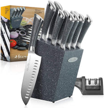 
                        
                          Muat gambar ke penampil Galeri, Harriet Knife Set, 14-Piece Kitchen Knife Set with Block Wooden, German Stainless Steel Professional Chef Knife Set with Sharpener, White - JOY2ESpree
                        
                      