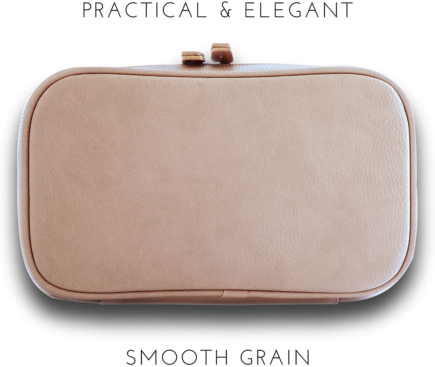 Vegan Leather Clear Makeup Bag - Toiletry Bags for Traveling - Cosmetic Bag