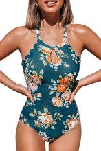 
                        
                          गैलरी व्यूवर में इमेज लोड करें, CUPSHE Women's One Piece Swimsuit Floral Print High Neck Scallop Bathing Suit
                        
                      