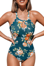 
                        
                          गैलरी व्यूवर में इमेज लोड करें, CUPSHE Women's One Piece Swimsuit Floral Print High Neck Scallop Bathing Suit
                        
                      