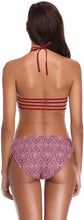 
                        
                          画像をギャラリービューアに読み込む, SHEKINI Women's Floral Printing Cutout Strappy Halter Swimsuits Bikini Suits
                        
                      