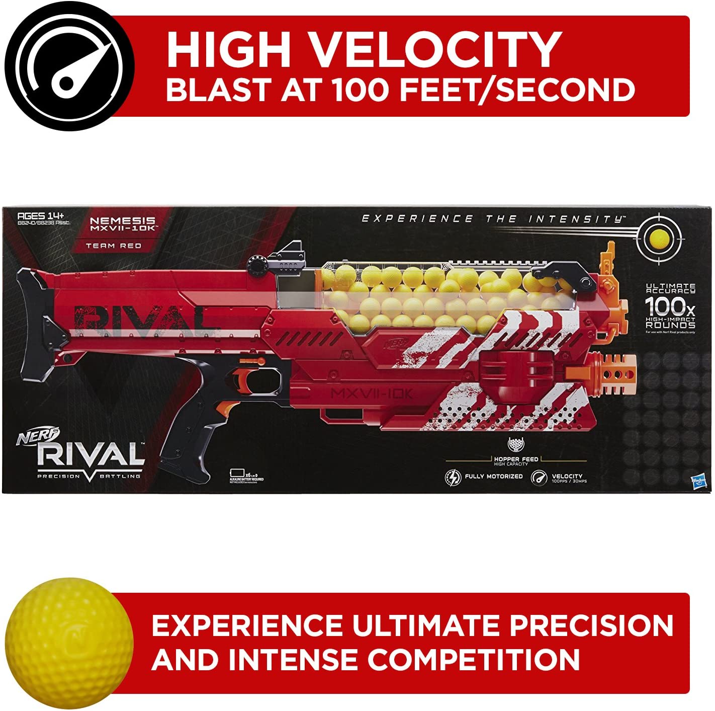 Nerf Rival Nemesis MXVII-10K, Red