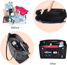
                        
                          画像をギャラリービューアに読み込む, Vercord Felt Tote Handbag Purse Pocketbook Organizer Insert Divider Shaper Bag in Bag
                        
                      