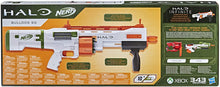 
                        
                          Load image into Gallery viewer, NERF Halo Bulldog SG Dart Blaster -- Pump-Action, Rotating 10-Dart Drum, Tactical Rails, 10 Official Elite Darts, Skin Unlock Code
                        
                      