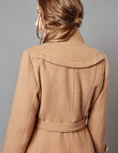 
                        
                          Load image into Gallery viewer, Escalier Women's Wool Trench Coat Winter Double-Breasted Jacket with Belts
                        
                      