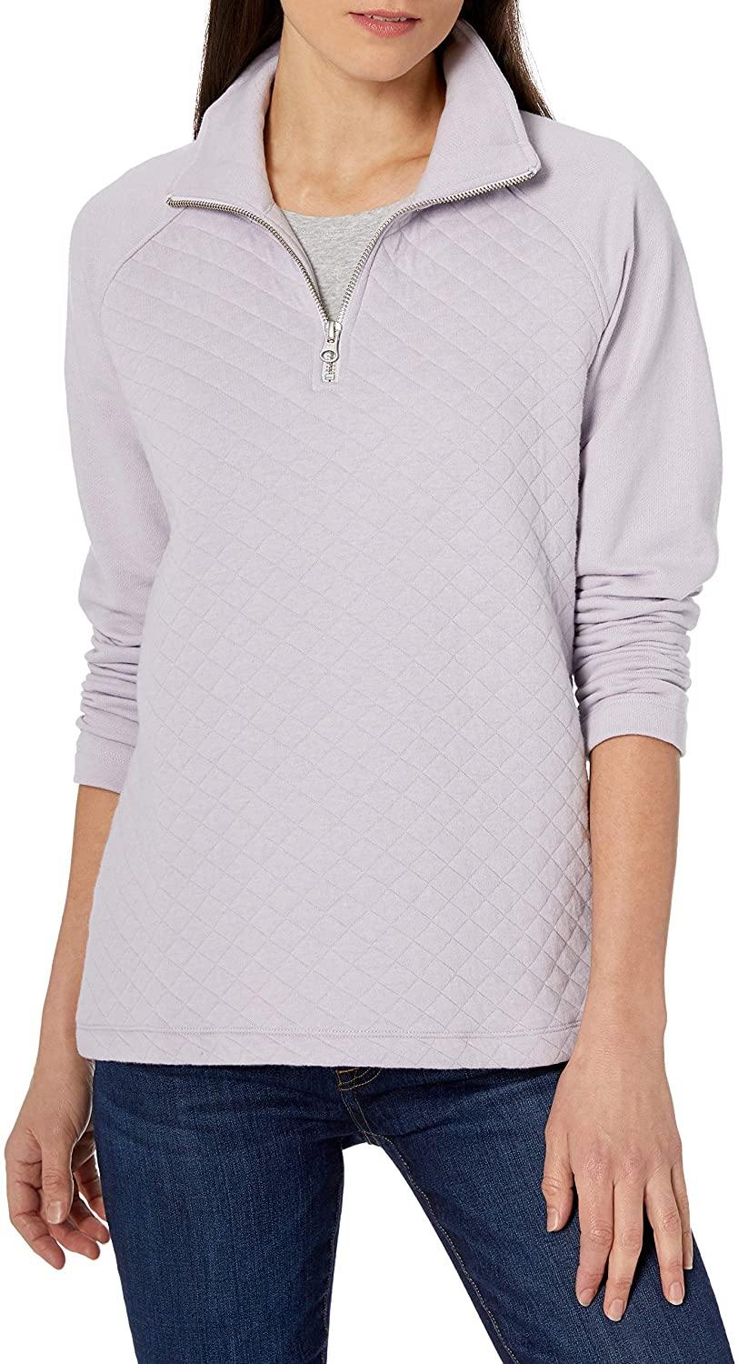 Jag Jeans Women's Theresa Quarter Zip Brushed Terry Top