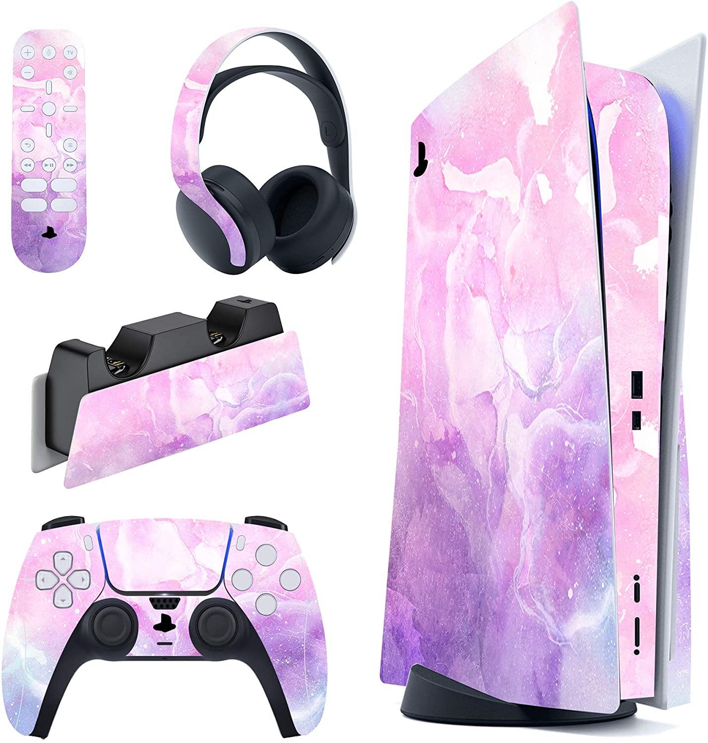 PlayVital Orange Star Universe Full Set Skin Decal for PS5 Console Disk Edition - JOY2ESpree