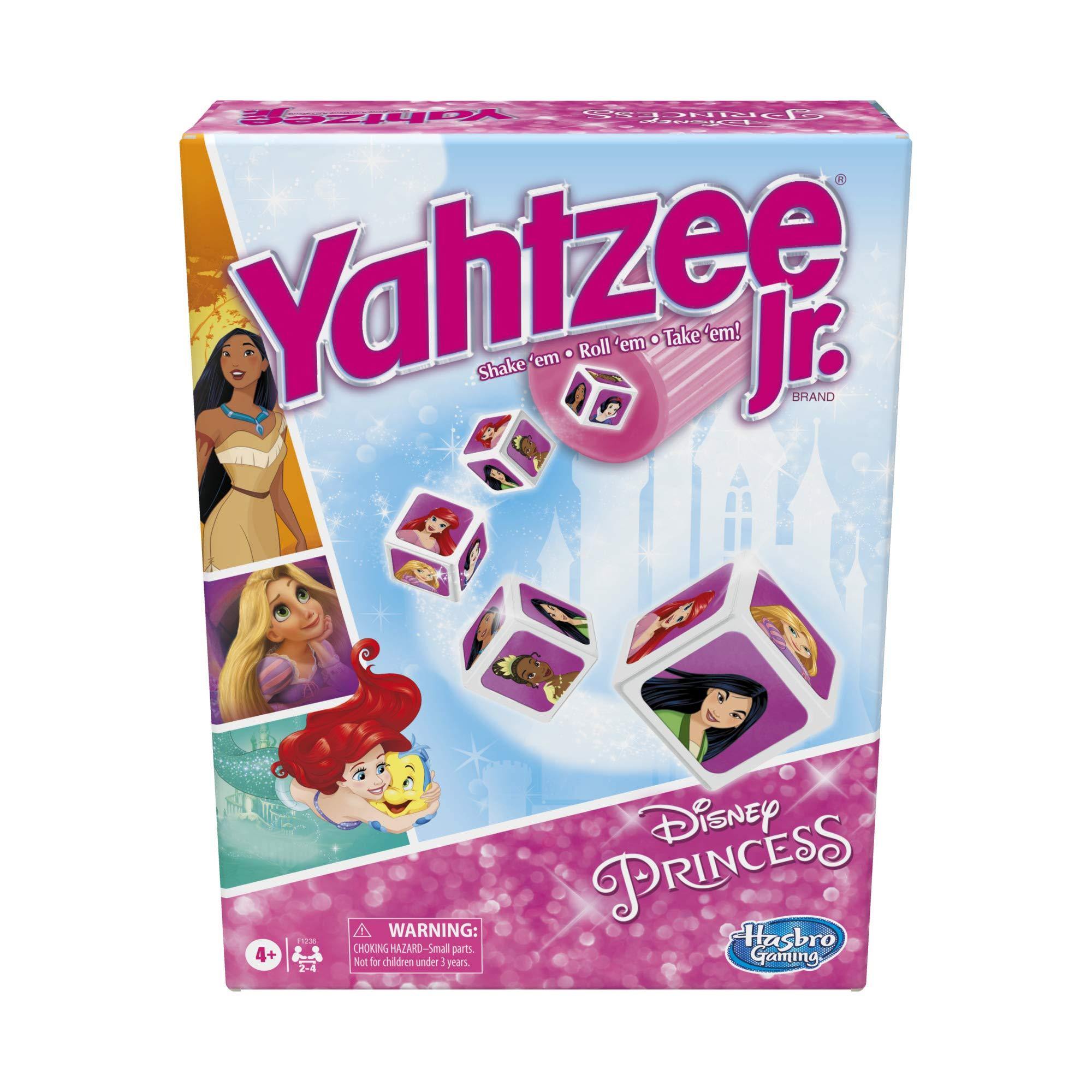 Hasbro Gaming Yahtzee Jr.: Disney Princess Edition Board Game for Kids Ages 4 and Up - JOY2ESpree