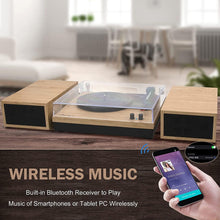 
                        
                          गैलरी व्यूवर में इमेज लोड करें, LP&amp;No.1 Retro Bluetooth Record Player with Stereo External Speakers - JOY2ESpree
                        
                      