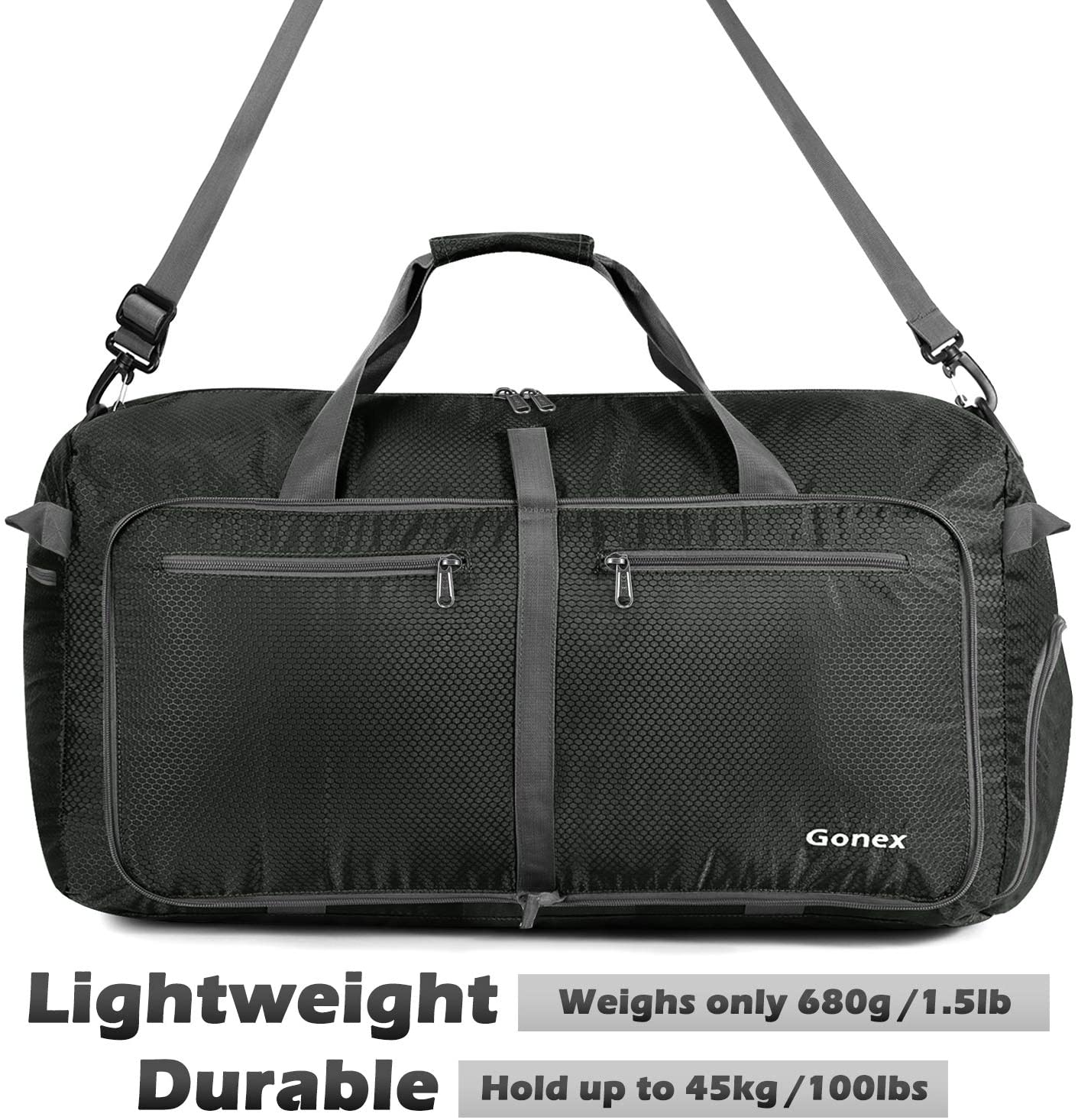 Gonex 150L Travel Duffel Bag Foldable Extra Large Duffle Bag XL Heavy Duty for Men Women for Luggage Shopping Gray