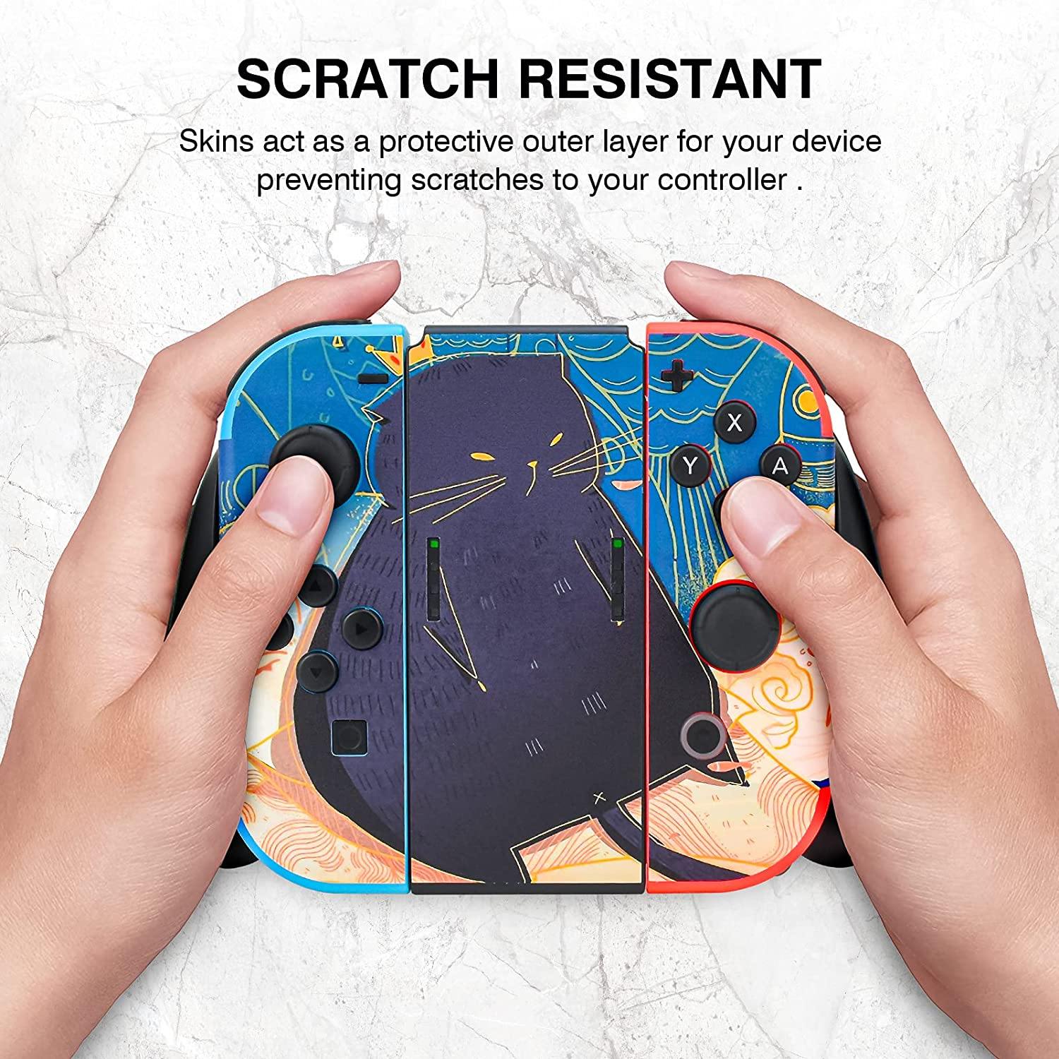 DLseego Switch Skin Sticker Pretty Pattern Full Wrap Skin Protective Film Sticker Compatible with Nintendo Switch- Cute Cat - JOY2ESpree