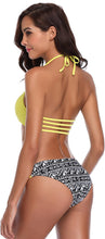 
                        
                          画像をギャラリービューアに読み込む, SHEKINI Women's Floral Printing Cutout Strappy Halter Swimsuits Bikini Suits
                        
                      