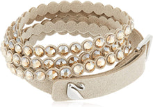 
                        
                          Cargar imagen en el visor de la galería, SWAROVSKI Women's Leather Look Crystal Power Bracelet Collection - JOY2ESpree
                        
                      